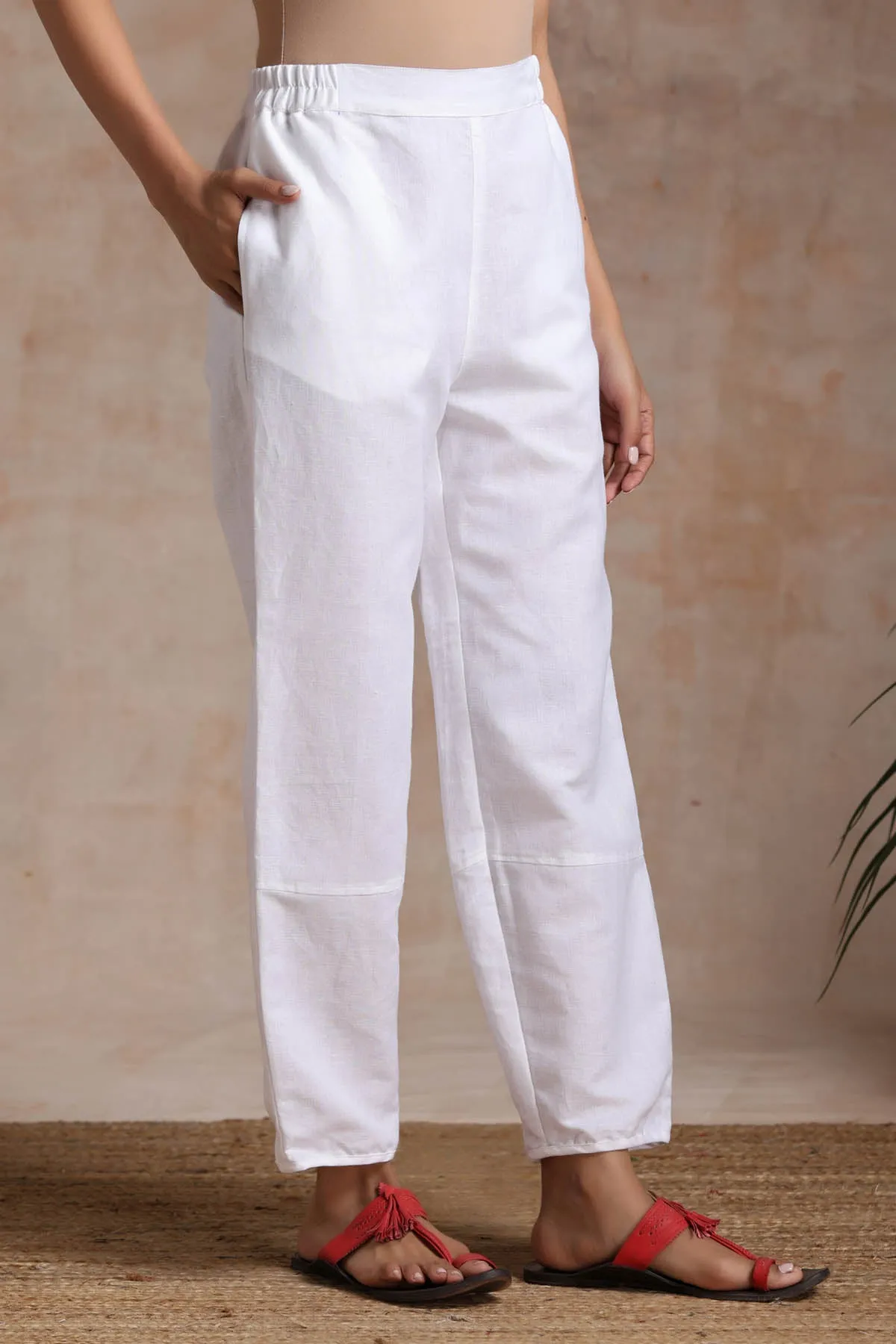 White Linen Versatile Pants