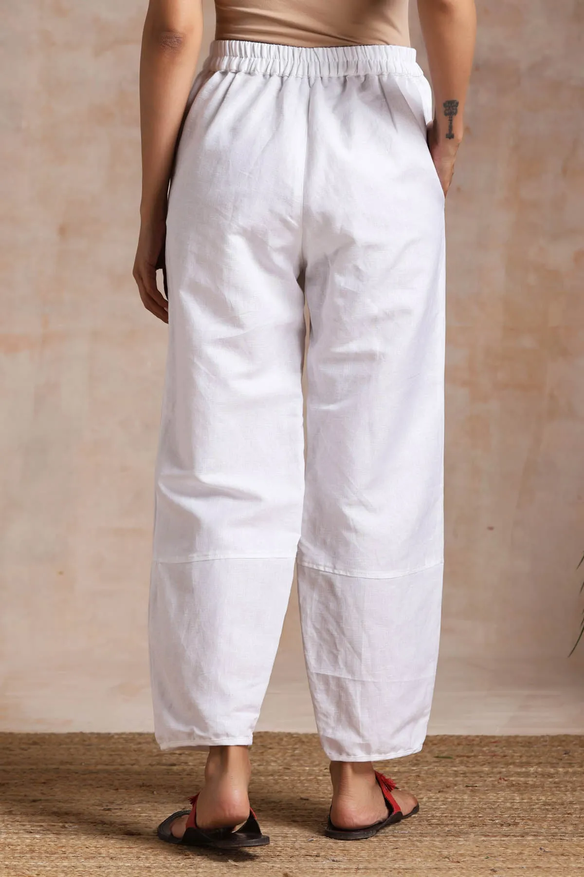 White Linen Versatile Pants