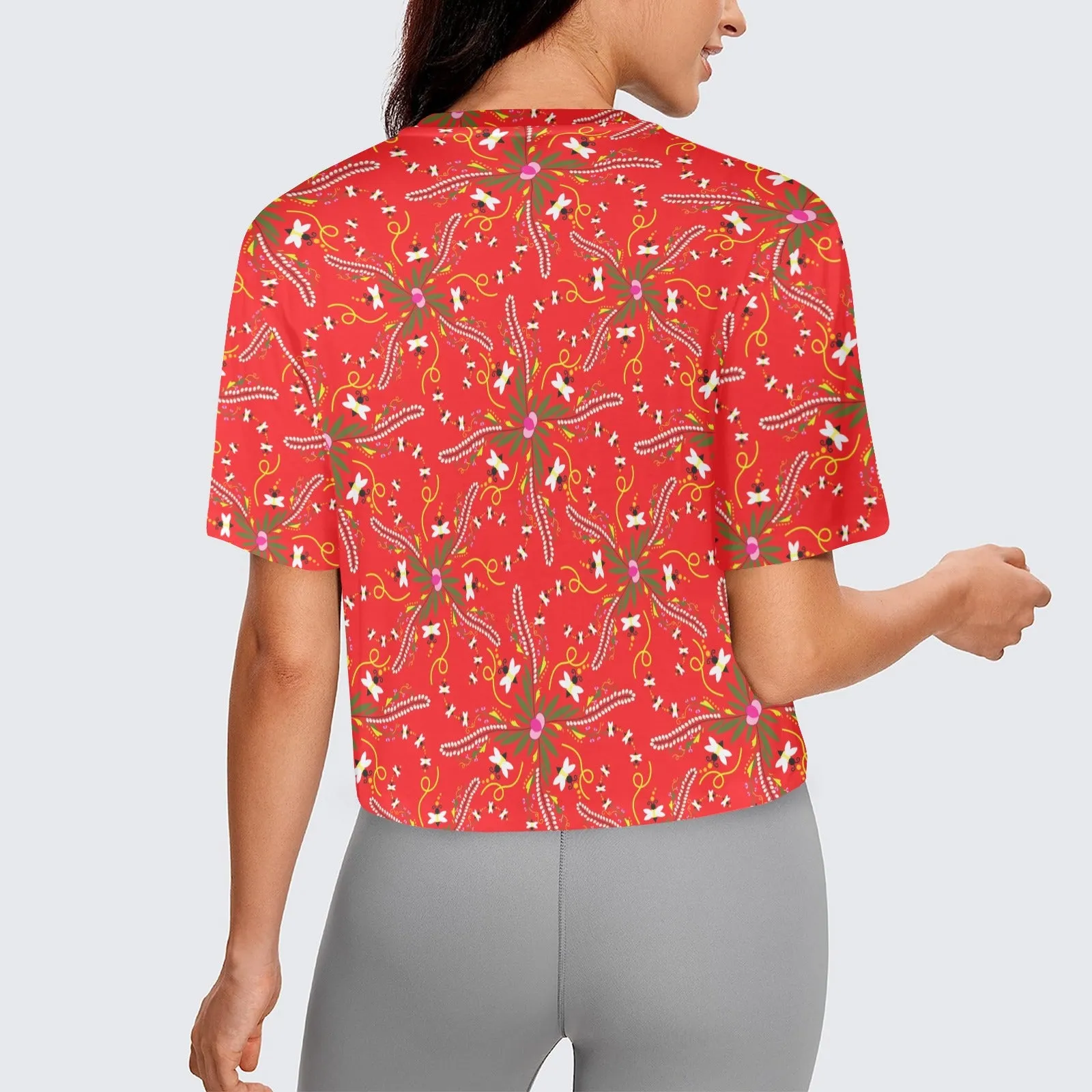 Willow Bee Cardinal Women's Cropped T-shirt