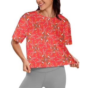 Willow Bee Cardinal Women's Cropped T-shirt