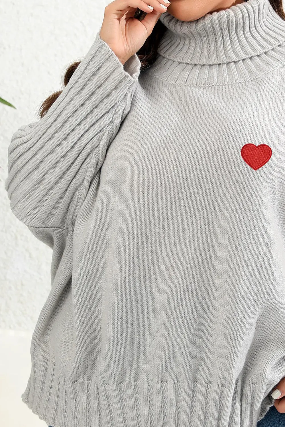 Women's Turtle Neck Long Sleeve Sweater | Plus Size Women's Apparel