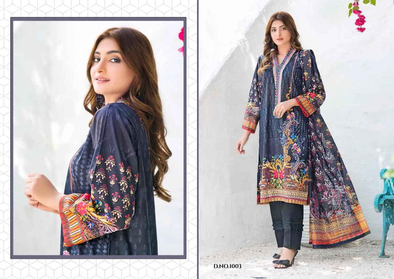 Yashika Trendz Presents Mohterma Lawn Cotton Casual wear Salwar Suits