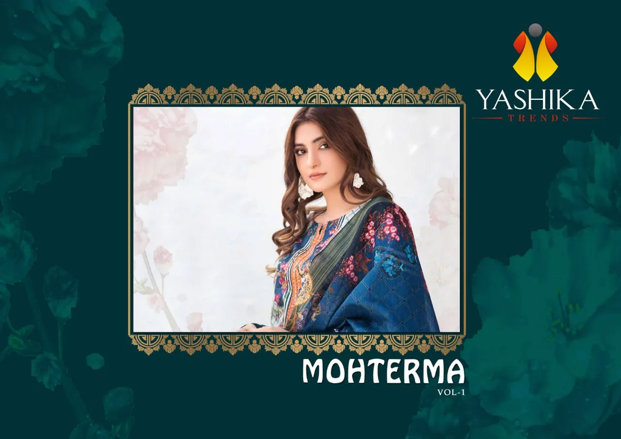 Yashika Trendz Presents Mohterma Lawn Cotton Casual wear Salwar Suits