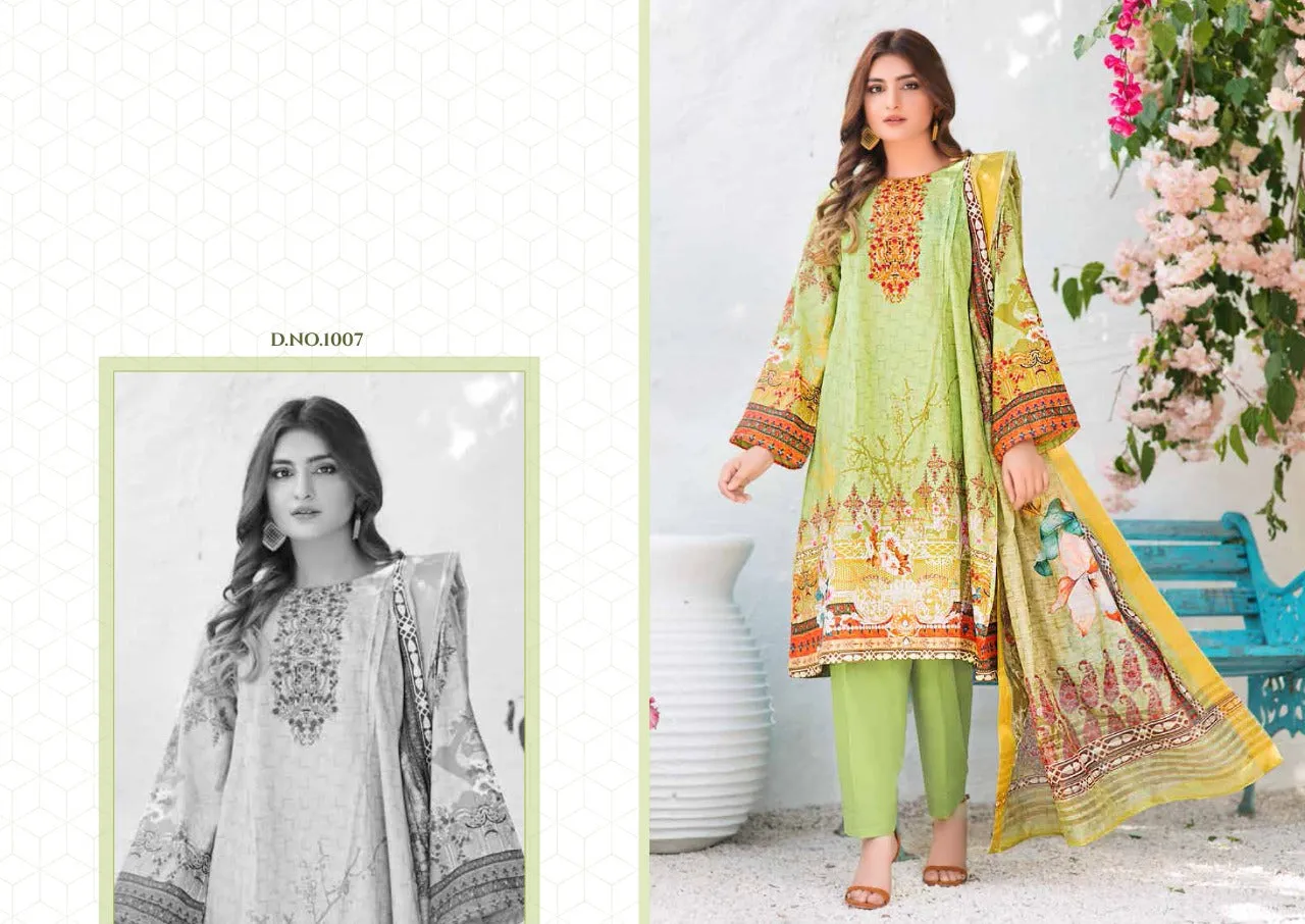Yashika Trendz Presents Mohterma Lawn Cotton Casual wear Salwar Suits