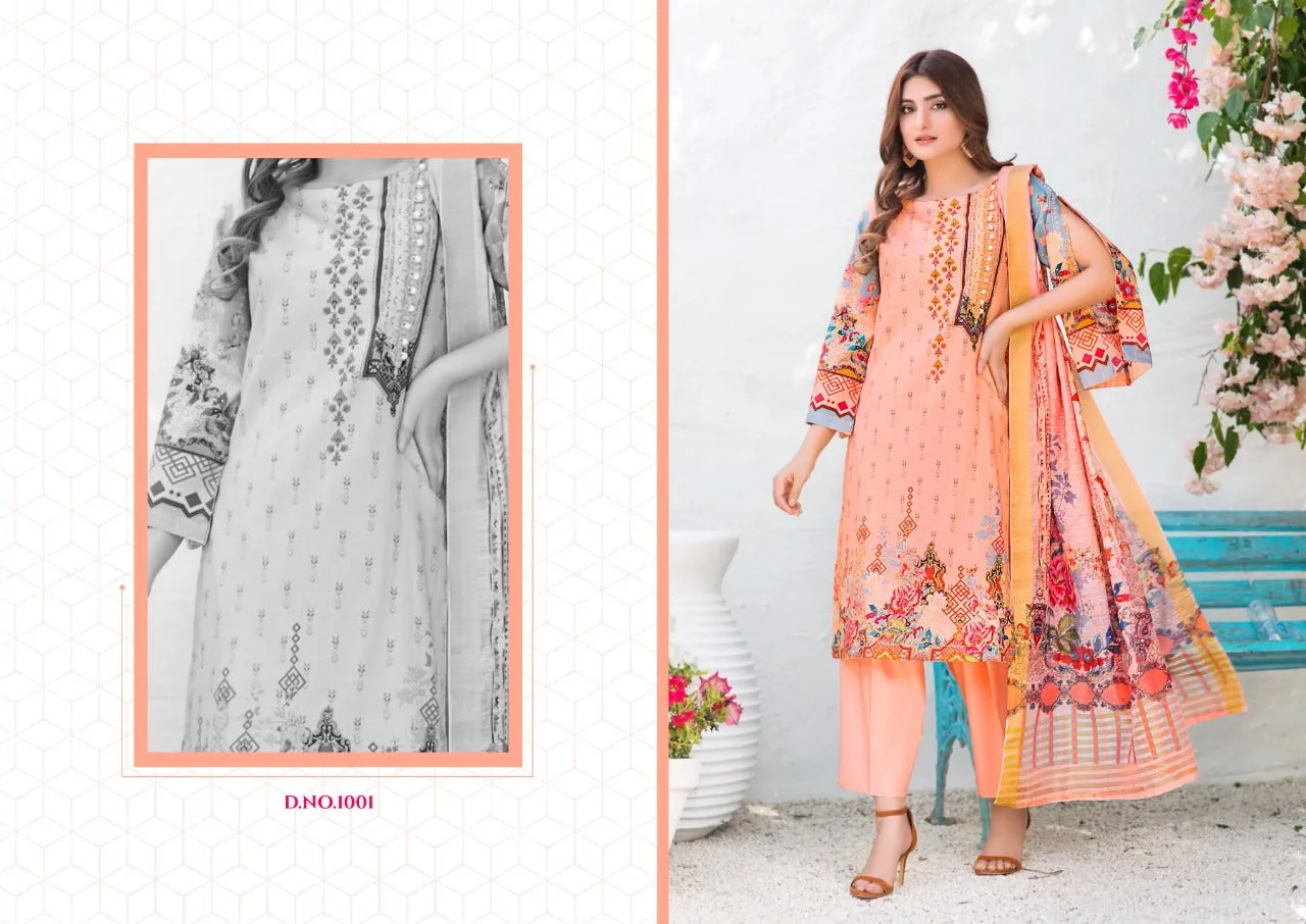Yashika Trendz Presents Mohterma Lawn Cotton Casual wear Salwar Suits