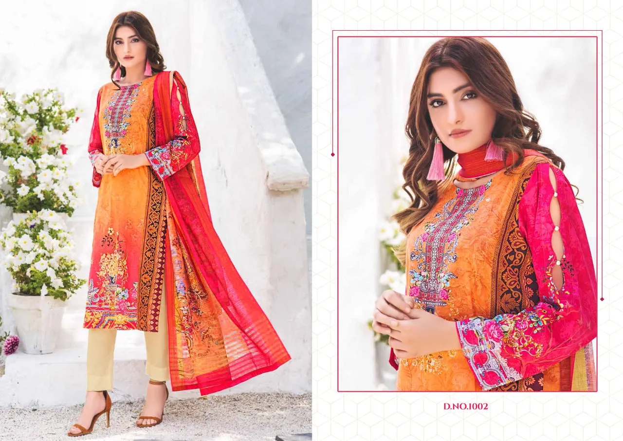 Yashika Trendz Presents Mohterma Lawn Cotton Casual wear Salwar Suits