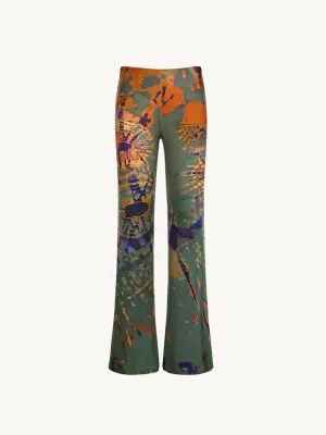 Zoe Abstract Print Flared Pants