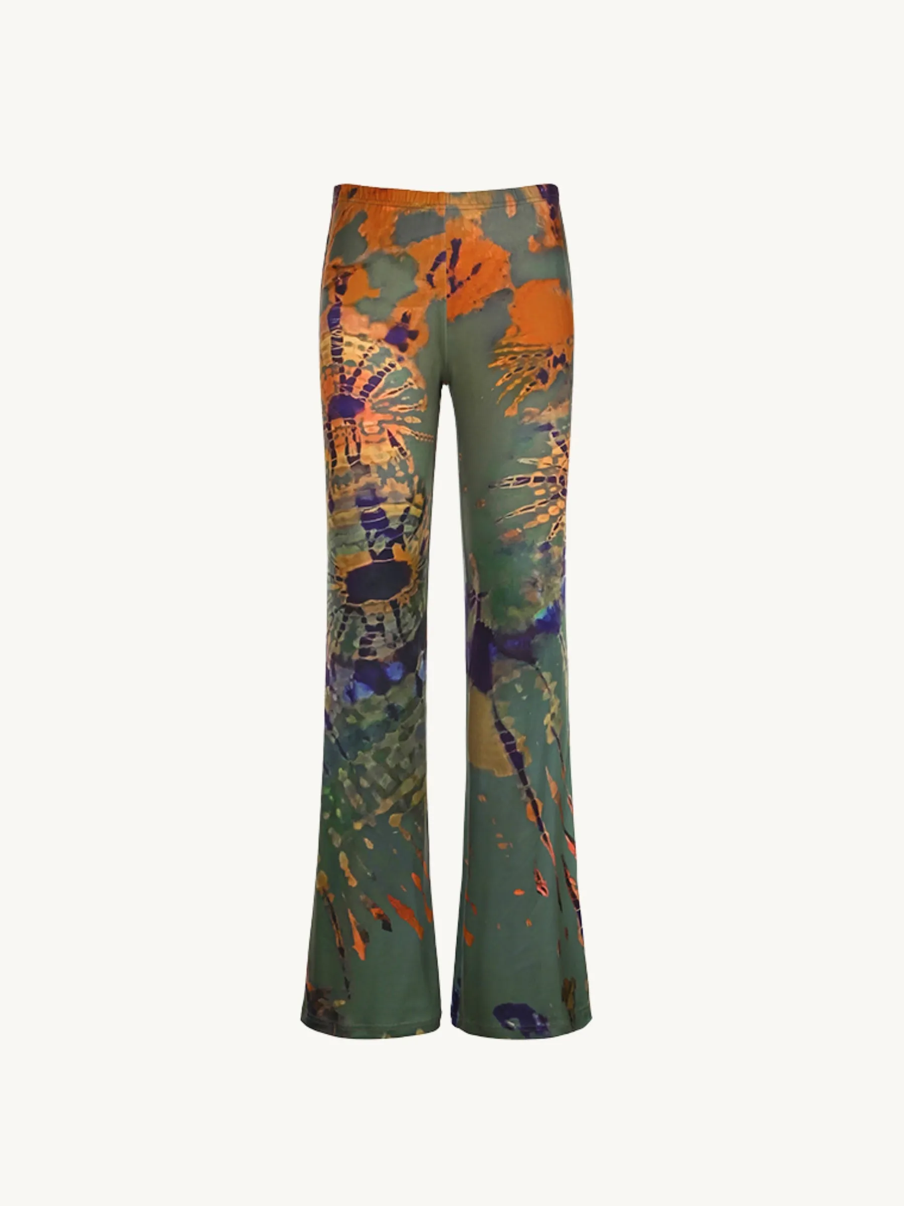 Zoe Abstract Print Flared Pants